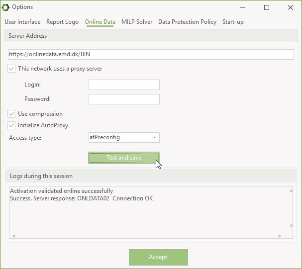 Options, Online Data