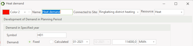 Fixed or calculated demand depending on external conditions
