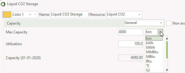 Storage general capacity
