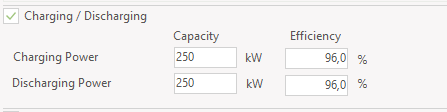 Charging/Discharging settings