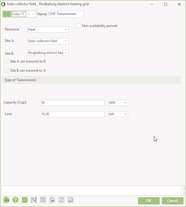 Transmission input form