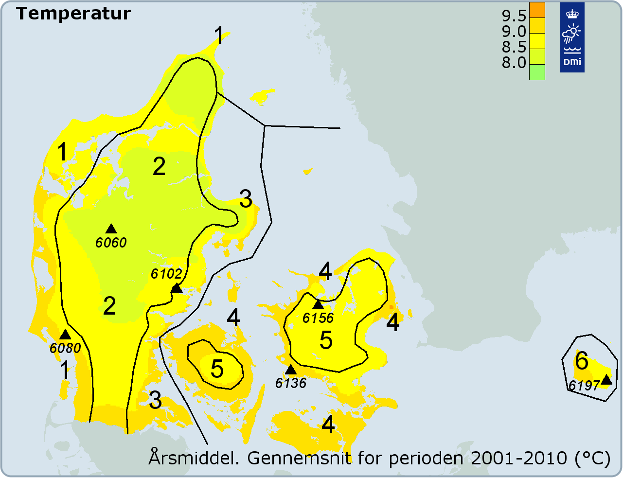 The DRY zones with ambient temperatures