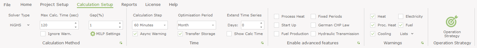 Calculation Setup