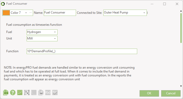 Creation of a fuel consumer