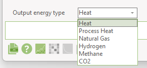 Output energy type