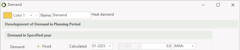 Fixed or calculated demand depending on external conditions