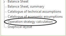 Selecting the operational strategy report