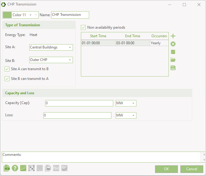 Transmission input form